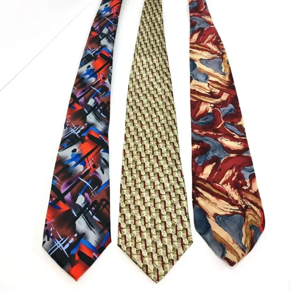 Jerry J. Garcia Lot Of 3 Men’s Ties Mixed Collections Grateful Dead Rock